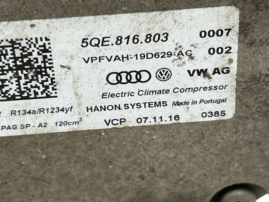Aircondition kompressor hybrid til Audi A3 2016-2020 (Type III, Fase 2)  (5QE 816 803|)