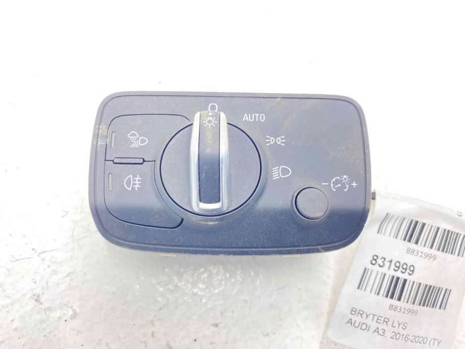 Bryter lys til Audi A3, 2016-2020 (Type III, Fase 2)  (8V0 941 531 AR)