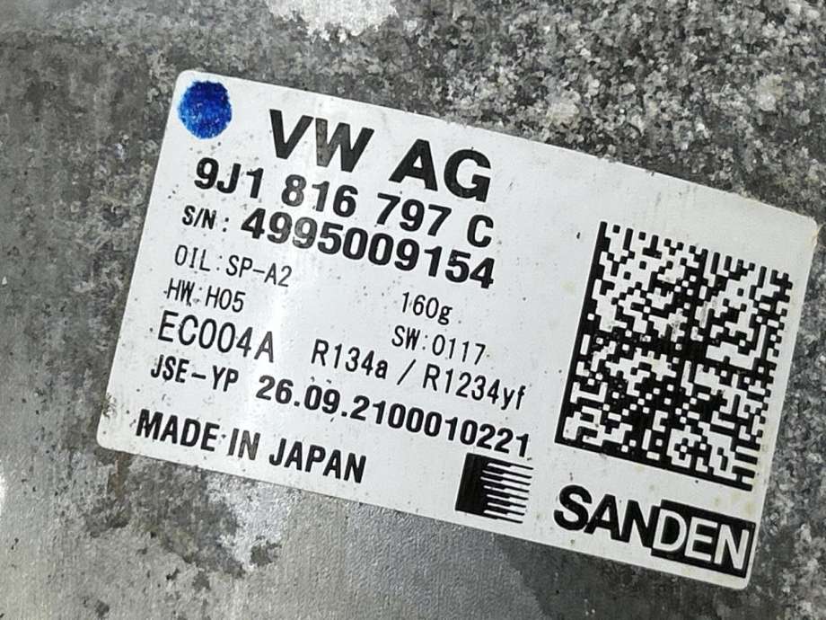 Aircondition kompressor elbil til Porsche Taycan 2019-->>  (PAD 816 797 A|)