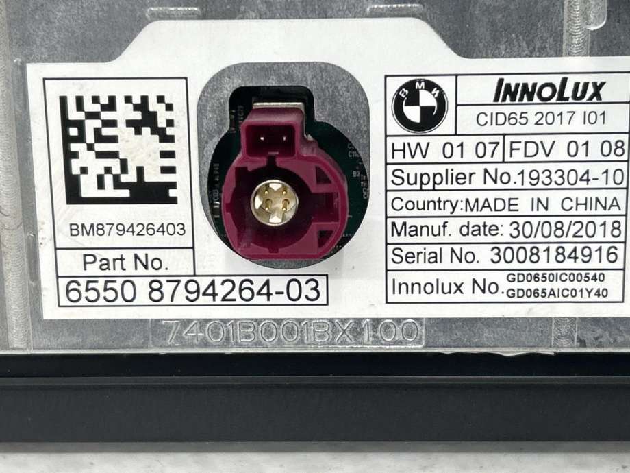 Bilstereo navigasjon skjerm til BMW i3 2013-2022  (65 50 9 306 743|)