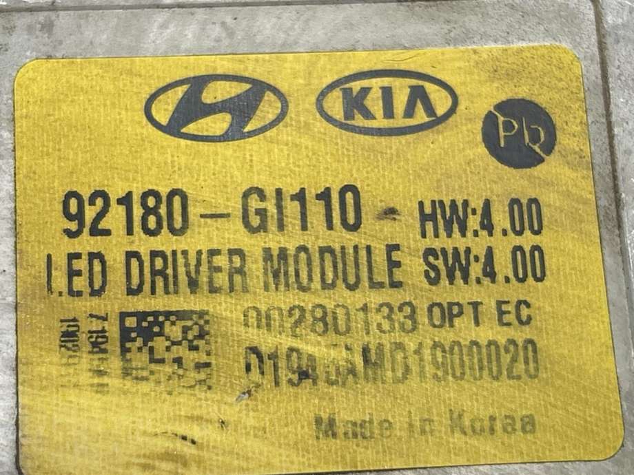 Styreenhet LED til Hyundai Ioniq 5 2021-->>  (92180GI110|)