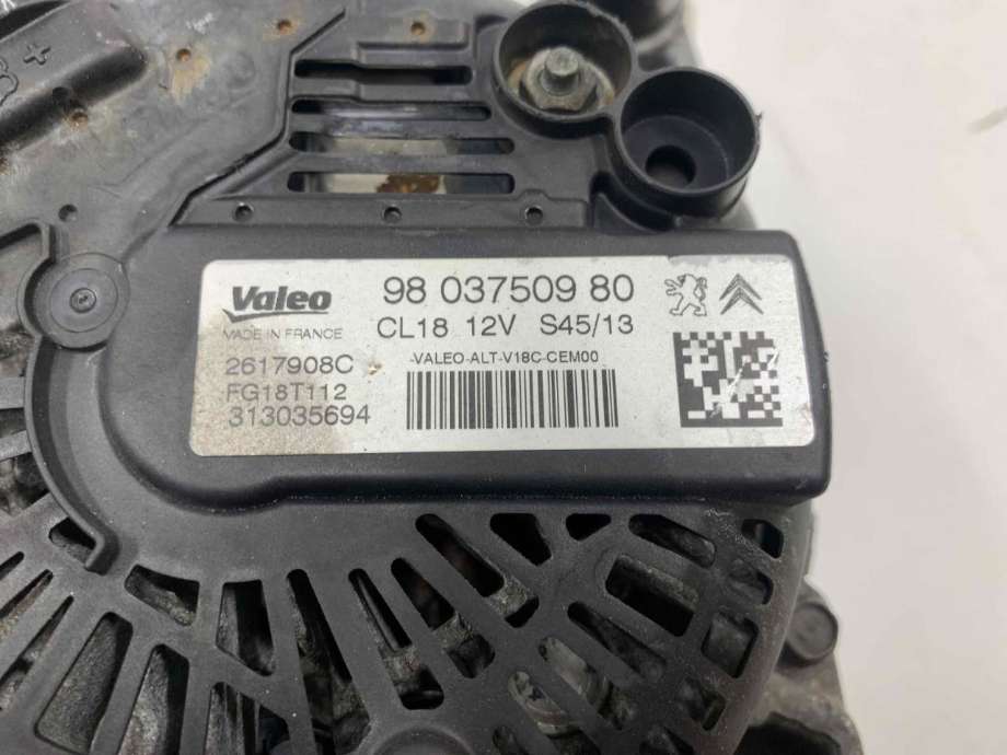 Dynamo diesel til Peugeot 508 2014-2018 (Type I, Fase 2)  (98 037 509 80|)
