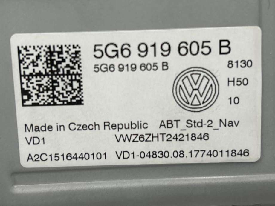 Bilstereo navigasjon skjerm til VW Passat 2015-2019 (Fase 1) (B8) (B8) (5NN 919 605 B|)