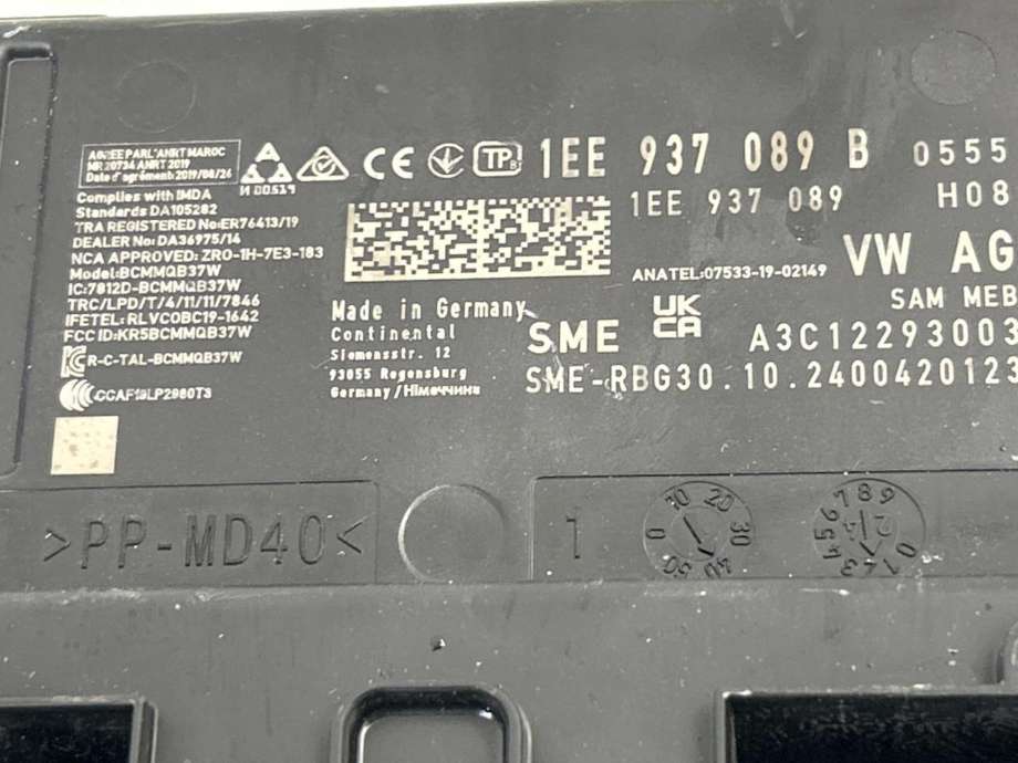 Styreenhet comfort (BCM) til VW ID.4 2020-->>  (1EE 937 089 B|)