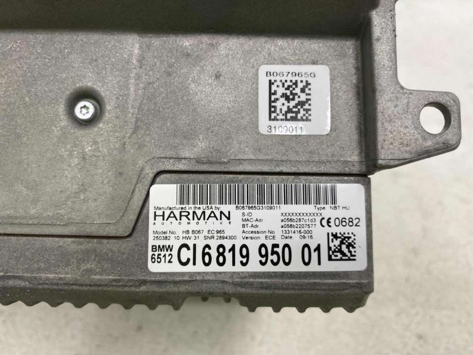 Bilstereo navigasjon til BMW X5 2013-2018 (F15) (F15) (65 12 6 826 790|)