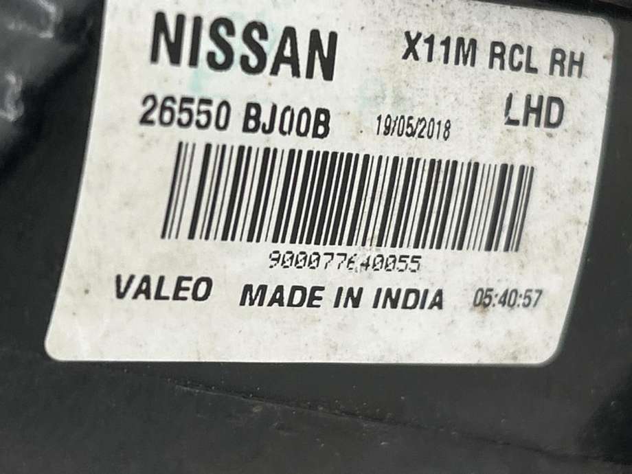 Baklykt høyre til Nissan NV200 2010-2019  (26550BJ00A|)