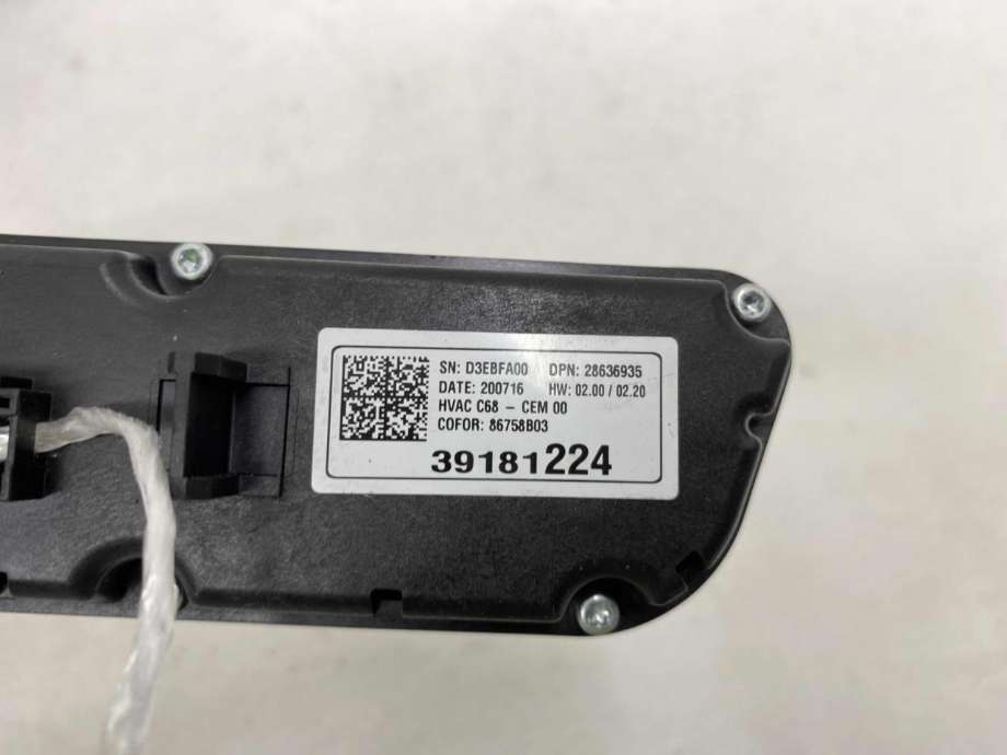 Varmeapparat betjening til Opel Corsa-e 2019-->> (39181224|)