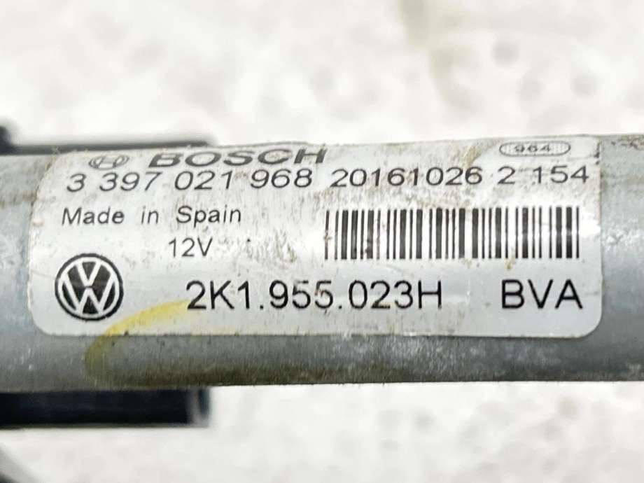 Viskermotor frontrute komplett m/overføring til VW Caddy 2015-2020 (Type III, Fase 3)  (2K1 955 023 H|2K1 955 023 J|)
