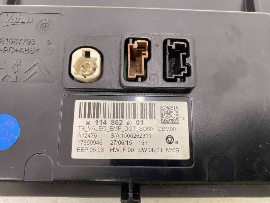 Bilstereo navigasjon skjerm til Peugeot 308 2013-2021 (Type II)  (98 114 862 80|)