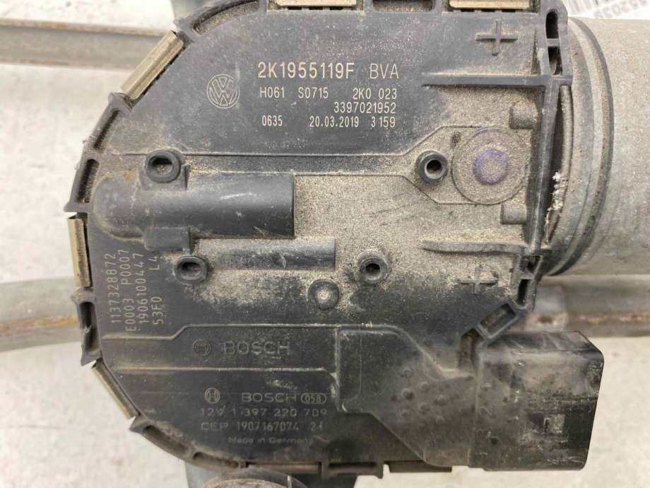 Viskermotor frontrute komplett m/overføring til VW Caddy 2015-2020 (Type III, Fase 3)  (2K1 955 023 J|)