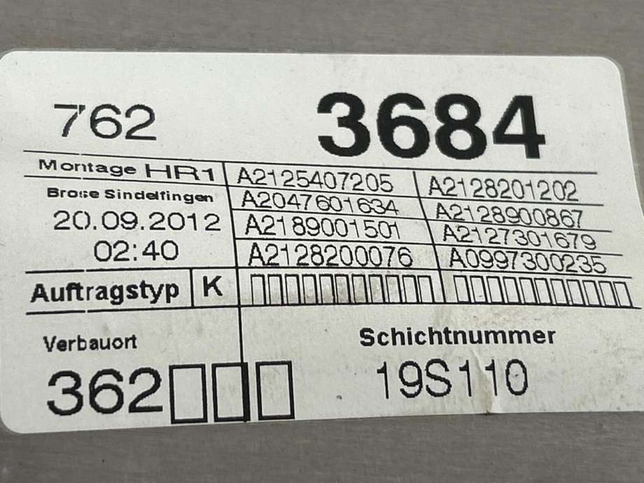 Ruteheis høyre bak til Mercedes E-Klasse 2009-2013 (Fase 1) (W212) (W212) (A 212 730 18 79|)