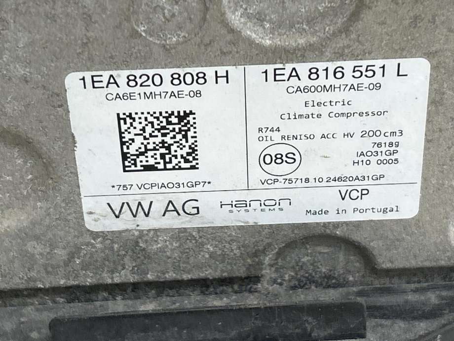 Aircondition kompressor elbil til VW ID.3 2020-->>  (1EA 820 808 H|)