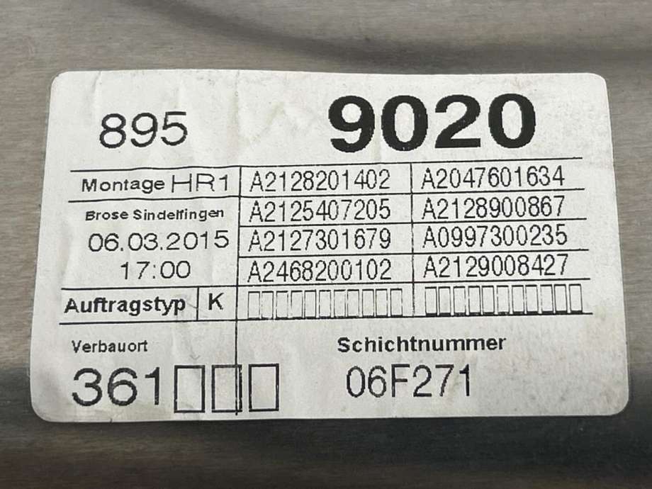 Ruteheis høyre bak til Mercedes E-Klasse 2013-2016 (Fase 2) (W212) (W212) (A 212 730 18 79||4)