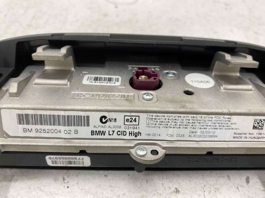 Bilstereo navigasjon skjerm til BMW 3-Serie 2012-2018 (F30/F31/F34) (F30/F31/F34) (65 50 9 292 248|)