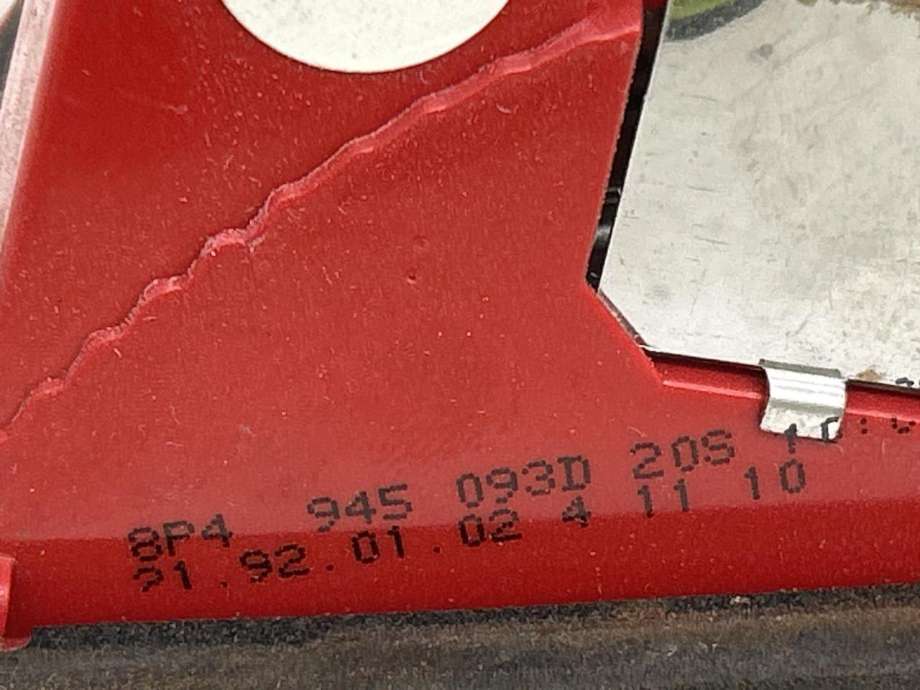 Baklykt venstre indre til Audi A3 2009-2012 (Type II, Fase 2) (8P4 945 093 D|)