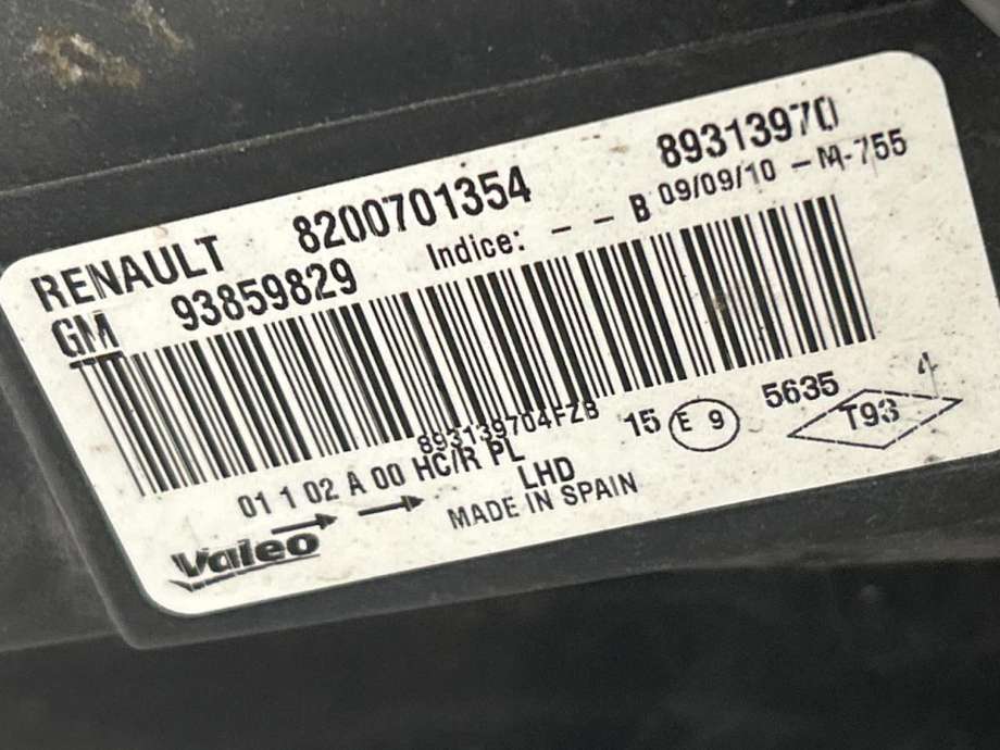 Frontlykt venstre halogen til Nissan Primastar 2006-2014 (2606000Q0B|2606000Q0F|)