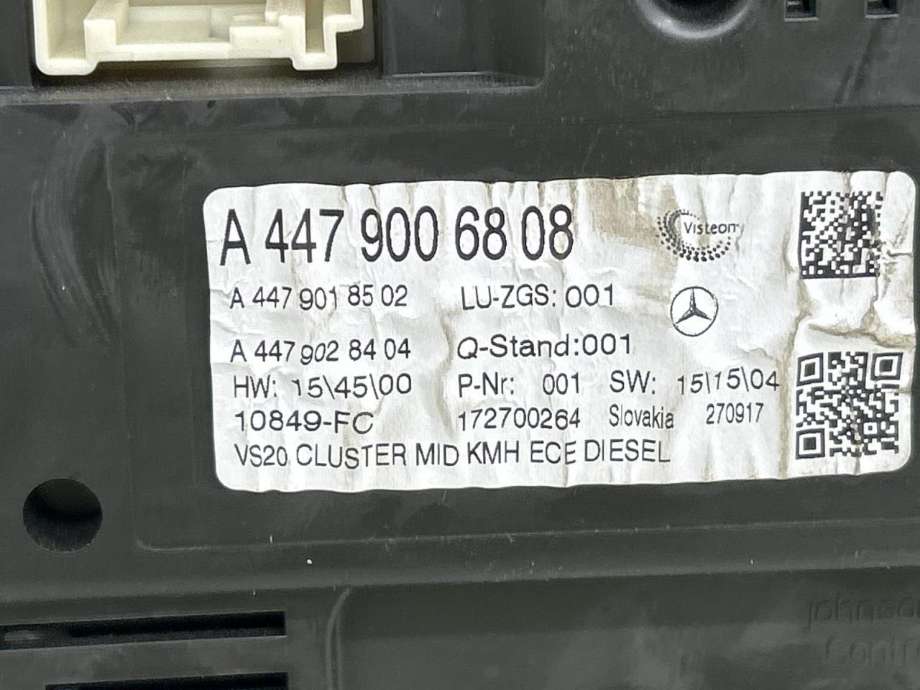 Instrumentpanel til Mercedes Vito 2014-->> (W447) (W447) (A 447 900 19 11|A 447 900 68 08|)