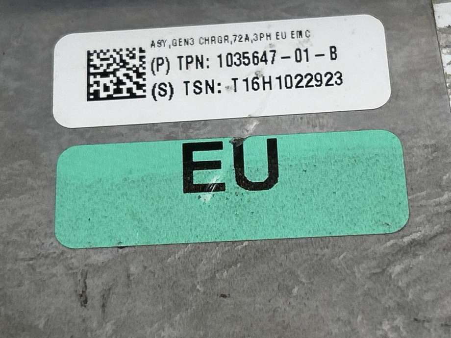 Batterilader (OBC - On Board Charger) til Tesla Model X 2016-->>  (1035647-01-B|)