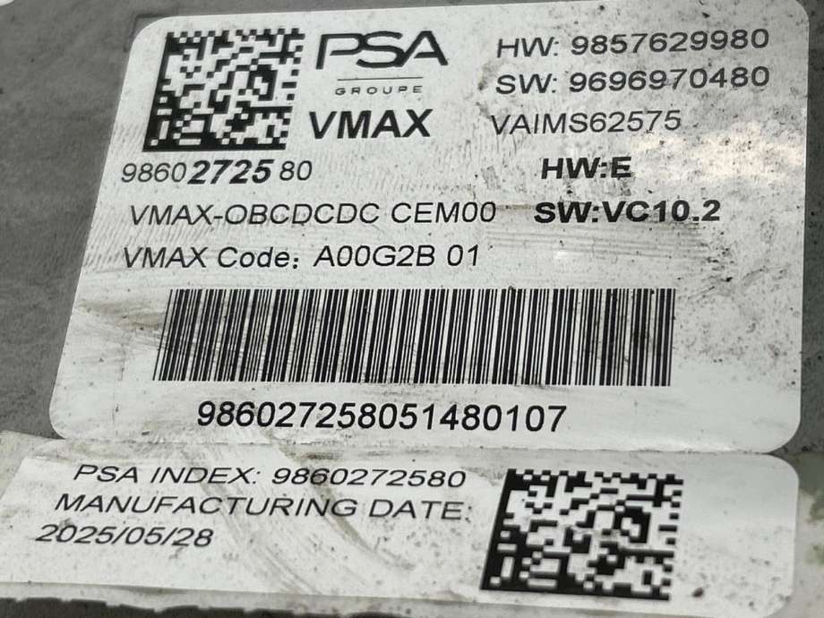 Batterilader (OBC - On Board Charger) til Peugeot Traveller 2017-->> (16 902 703 80|16 797 345 80|)
