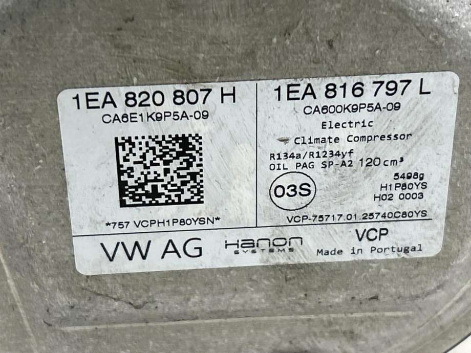 Aircondition kompressor elbil til VW ID.BUZZ 2022-->> (1EA 820 807 C|)