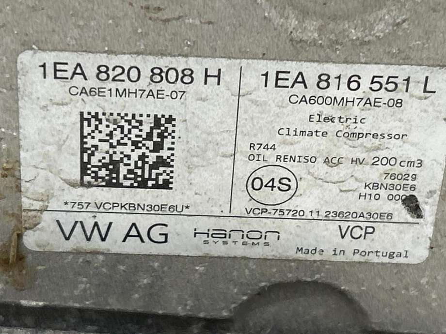 Aircondition kompressor elbil til VW ID.4 2020-->>  (1EA 820 808 H|1EA 820 808 E|)