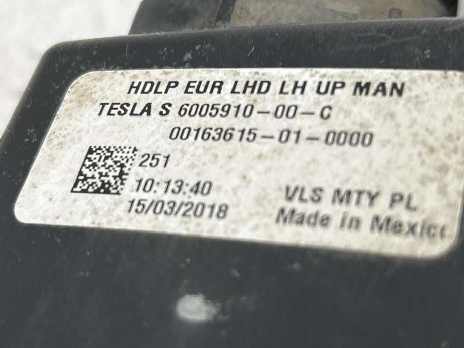 Frontlykt venstre xenon til Tesla Model S 2013-2016 (Fase 1) (6005910-00-C|)