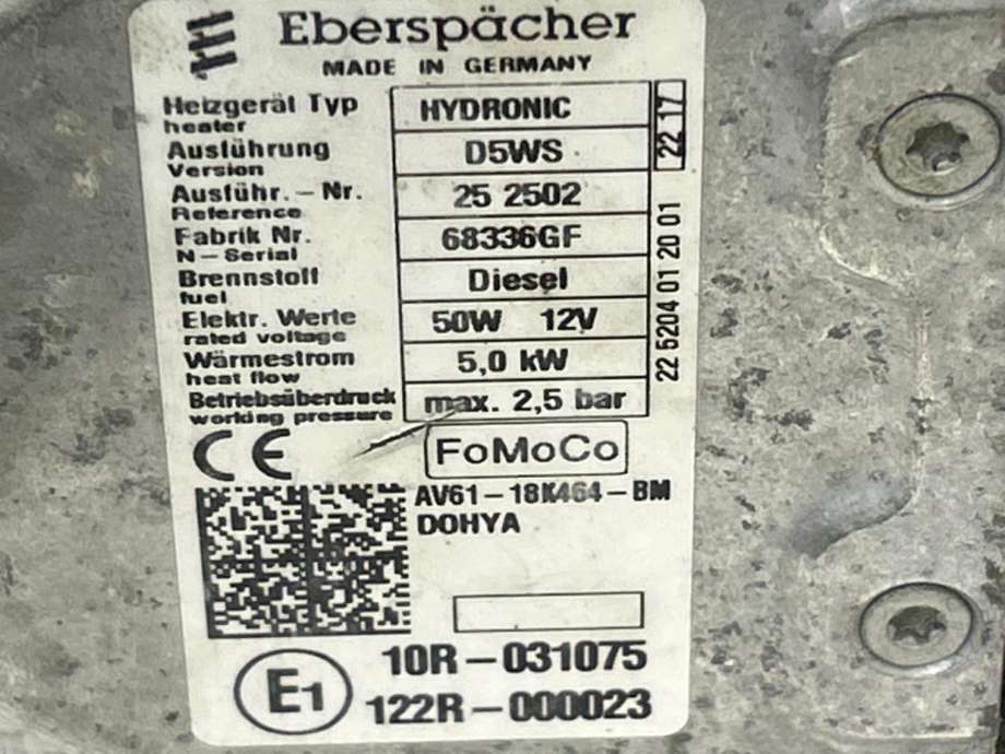 Dieselvarmer til Ford Transit Connect 2013-2018 Type II, Fase 1 (1900035|AV61 18K464 BM|)