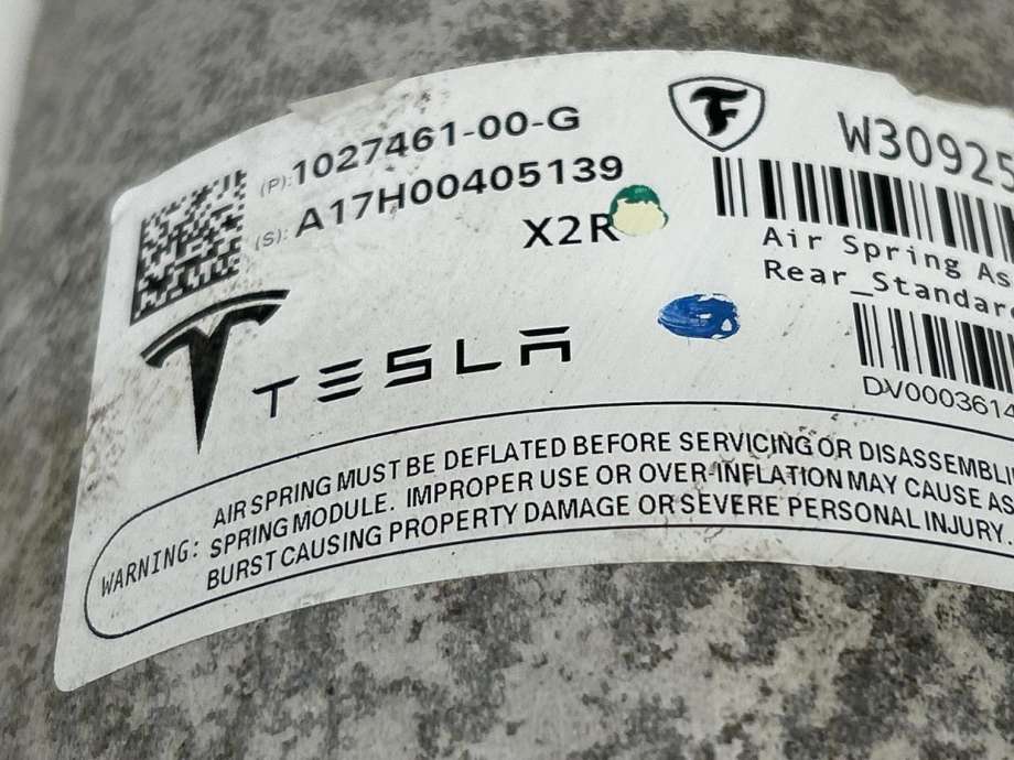 Fjær bak nivå luftpute/belg til Tesla Model X 2016-->> (1027461-00-G|)