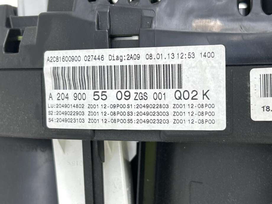 Instrumentpanel til Mercedes GLK 2008-2015 (X204) (X204) (A 204 900 62 13|A 204 900 55 09|)