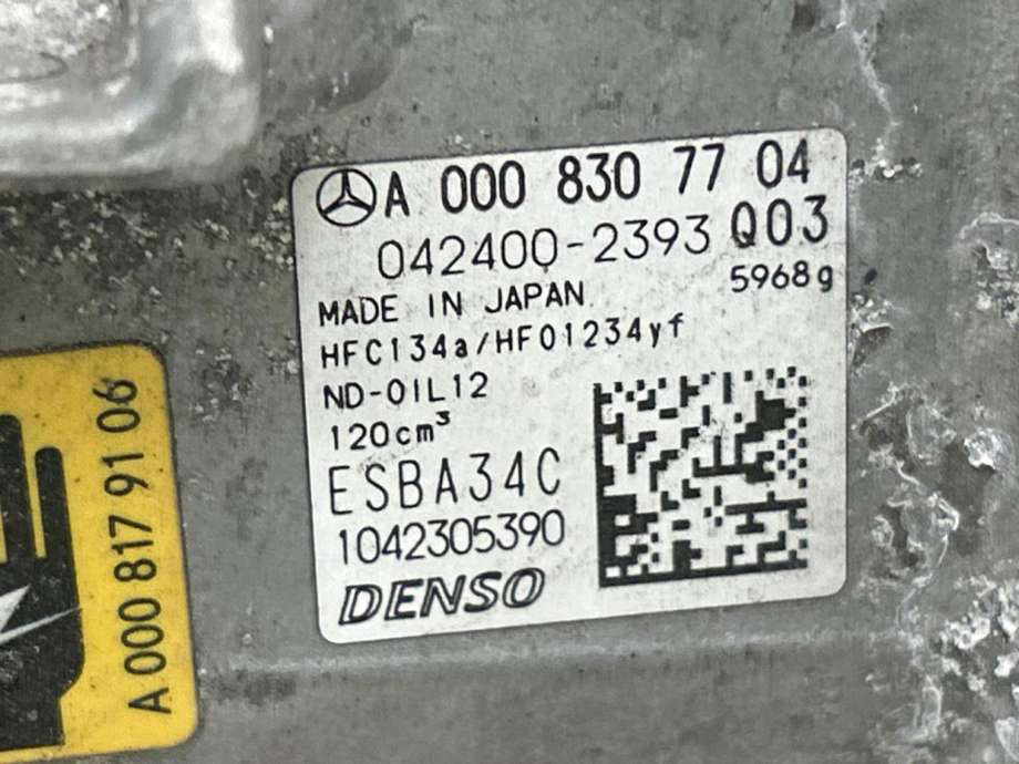 Aircondition kompressor elbil til Mercedes EQV 2020-->> (W447) (W447) (A 000 830 78 04|A 000 830 77 04|)