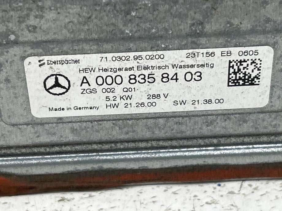 Varmeapparat PTC-heater til Mercedes EQV 2020-->> (W447) (W447) (A 000 835 84 03|)