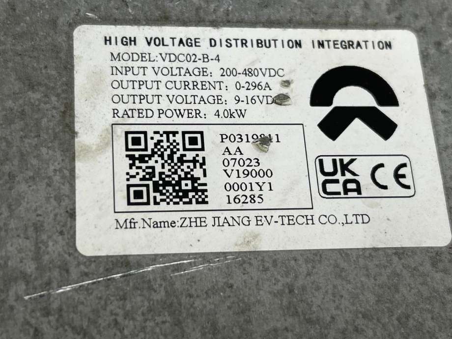 Batterilader (OBC - On Board Charger) til NIO EL6 2024-->> (P0319811AD|)