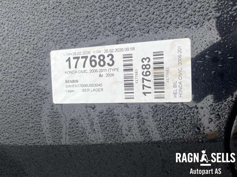 Honda Civic 2006-2011 (Type VIII) , Motorkode: L13A7, Girkassekode:
