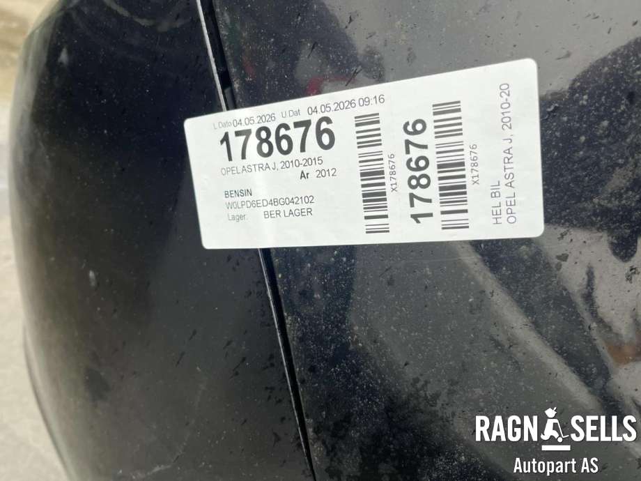 Opel Astra J 2010-2015 , Motorkode: A16XER, Girkassekode: