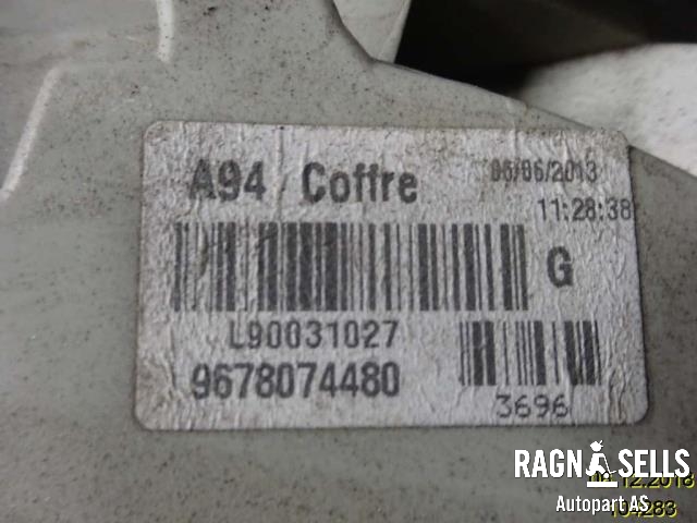 Baklykt venstre indre til Peugeot 2008 2013-2019 (Type I) (9678074480|96 780 744 80|)