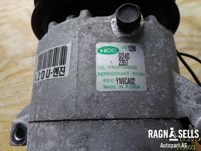 Aircondition kompressor til Kia Venga 2010-2017  (HCC|977012K201||F500-YN9CA02)