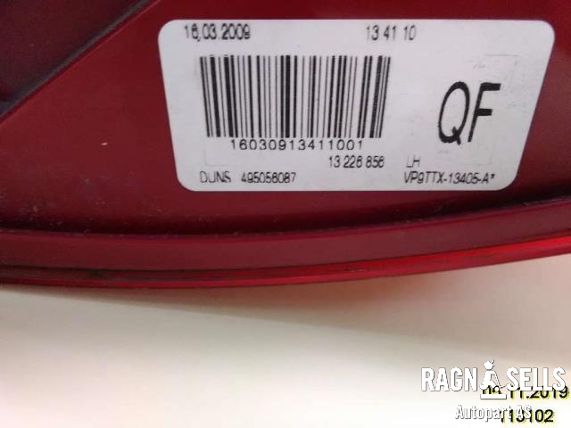 Baklykt venstre til Opel Insignia A 2009-2014  (1222430|13226856)