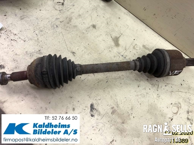 Drivaksel venstre foran, diesel/automat til Peugeot 508 2011-2014 (Type I, Fase 1)  (|3272 YK|3272 YL)