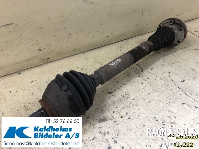 Drivaksel høyre foran, diesel/manuell til VW Caddy 2015-2020 (Type III, Fase 3)  (5Q0407272BL|)