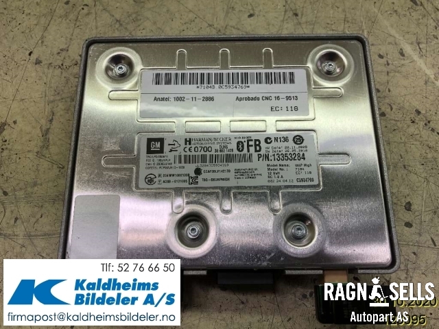 Styreenhet bluetooth til Opel Astra J 2010-2015  (1788269|13353284|)