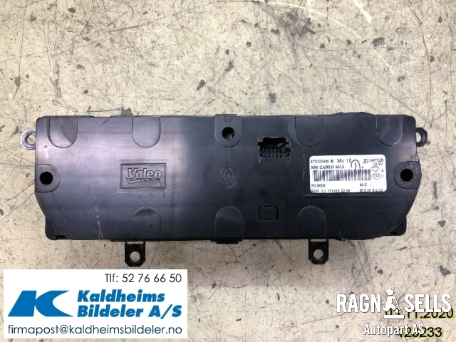 Varmeapparat betjening til Renault Captur 2013-2020 (Type I)  (275105430R)
