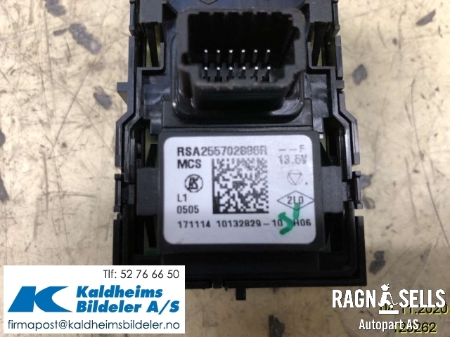 Bryter speil til Renault Captur 2013-2020 (Type I)  (255702886R)