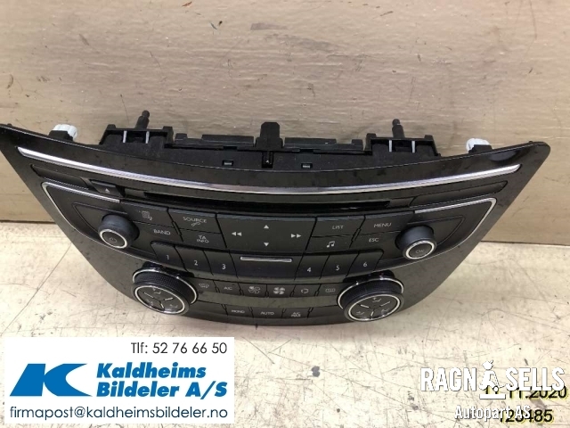 Varmeapparat betjening til Peugeot 508 2011-2014 (Type I, Fase 1)  (6155 JW|96656641XZ01|W2FMUXRFTA2Z)