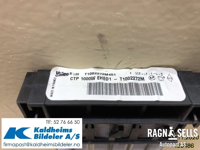 Varmeapparat register til Peugeot 508 2011-2014 (Type I, Fase 1)  (6436 P9||T1002272M451)
