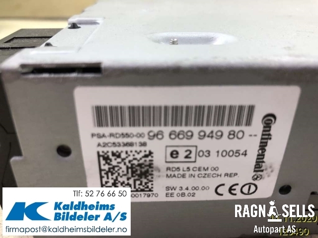Bilstereo til Peugeot 508 2011-2014 (Type I, Fase 1) (9666994980|)