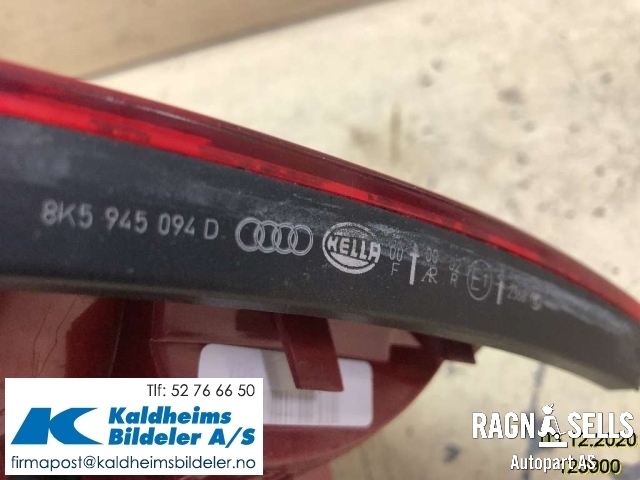 Baklykt høyre indre til Audi A4 2007-2014 (Type IV) (B8) (B8) (8K5 945 093 D)