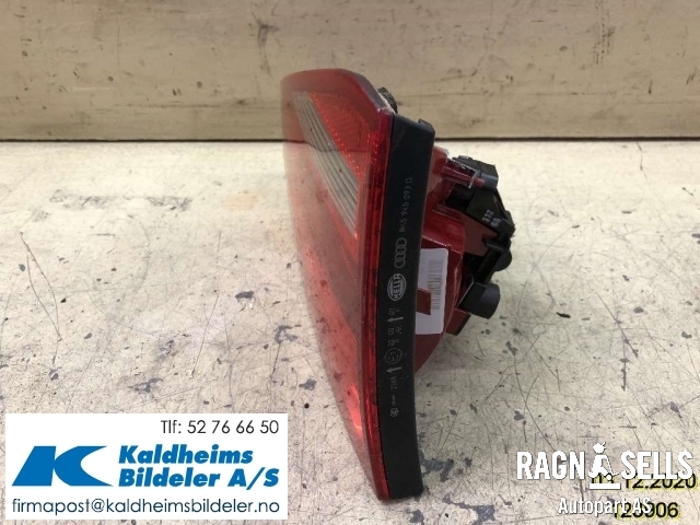 Baklykt venstre indre til Audi A4 2007-2014 (Type IV) (B8) (B8) (8K5 945 093 D)
