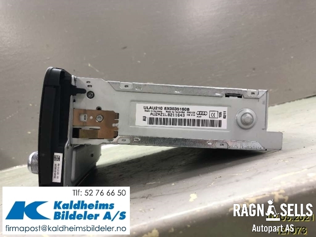 Bilstereo til Audi A1 2010-2014 (Type I, Fase 1) (8X0035160B|8X0 035 160 B)