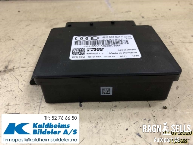 Styreenhet elektrisk parkbrems (EPB - Electric Parking Brake) til Audi A6 2011-2014 (Type IV, Fase 1) (C7) (C7) (4H0907801F|32620277)
