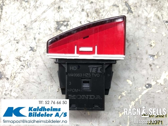 Bryter nødblink til Honda Civic 2012-2015 (Type IX, Fase 1) (M49963)